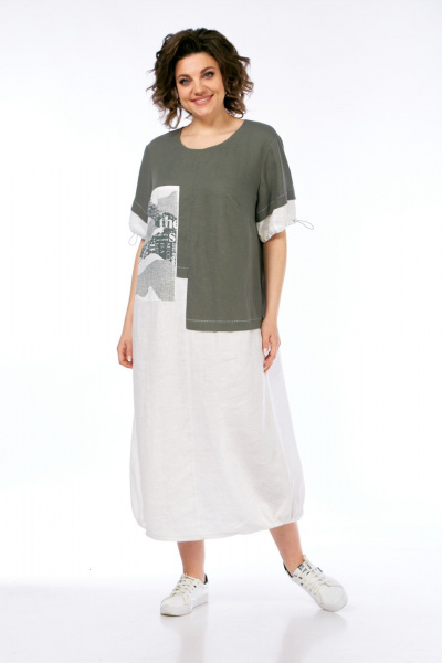 Платье Диомант 2049 олива - фото 1