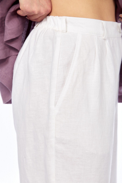 Брюки, жакет Диомант 2061 лаванда+белый - фото 9