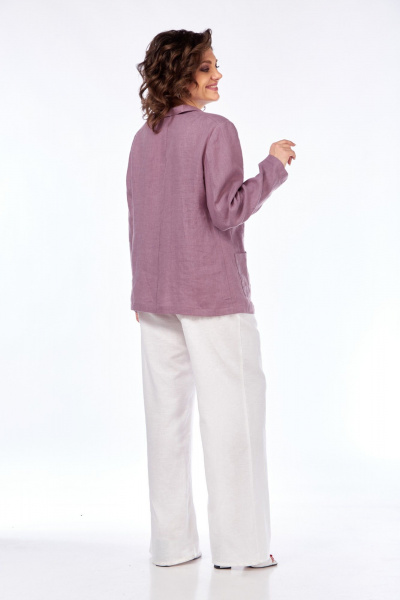 Брюки, жакет Диомант 2061 лаванда+белый - фото 5