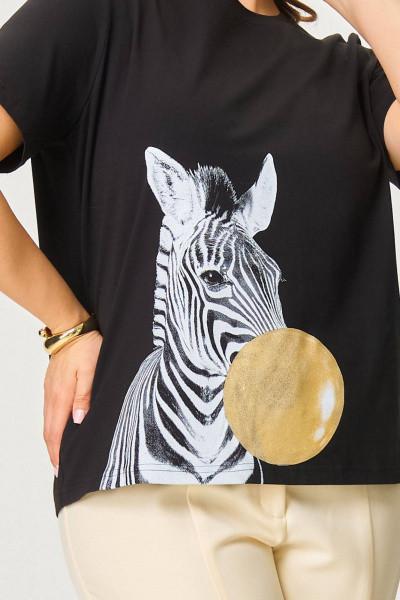 Майка SOVA 11283 черный+золото - фото 6