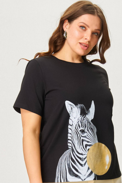 Майка SOVA 11283 черный+золото - фото 5