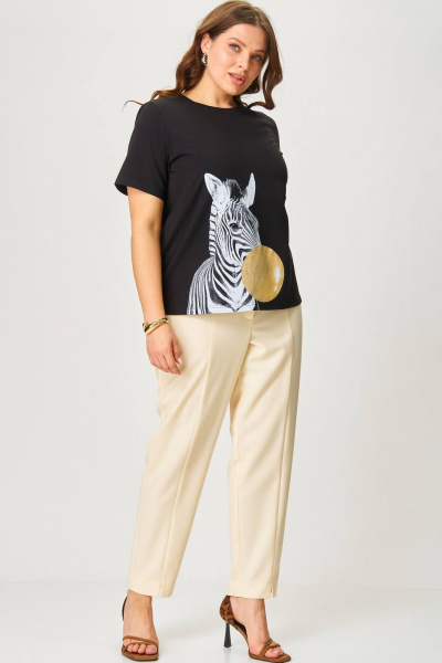 Майка SOVA 11283 черный+золото - фото 2