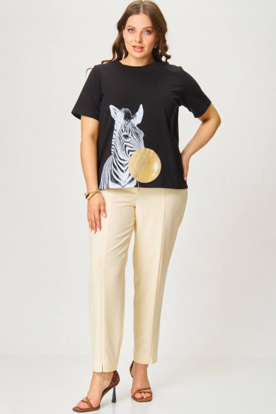 Майка SOVA 11283 черный+золото - фото 1