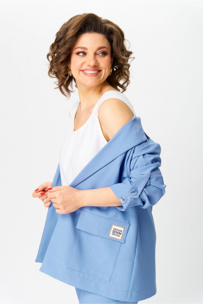 Брюки, жакет, топ Bonna Image 987/3 джинсовый - фото 11