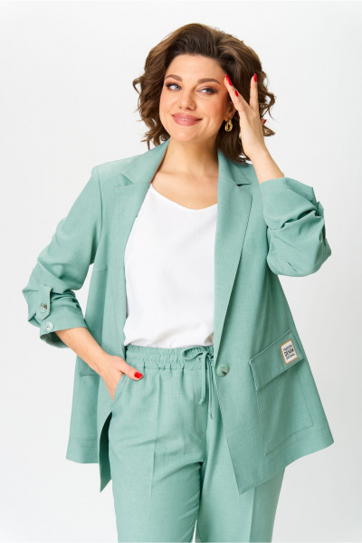 Брюки, жакет, топ Bonna Image 987/4 зеленый - фото 8
