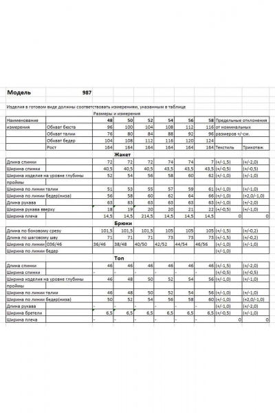 Брюки, жакет, топ Bonna Image 987/4 зеленый - фото 4