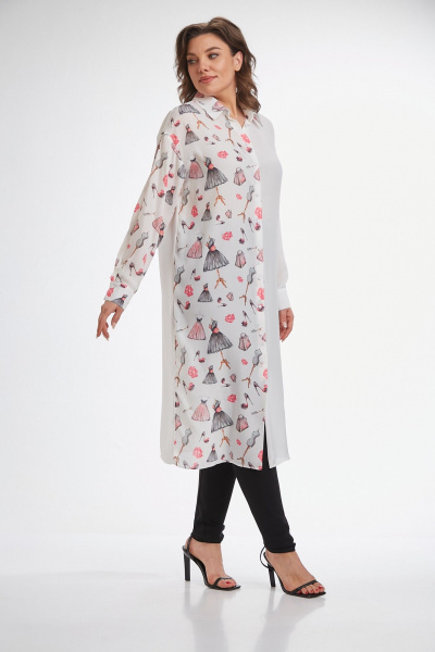 Рубашка Avenue 0315-4 молочный+дизайн - фото 2