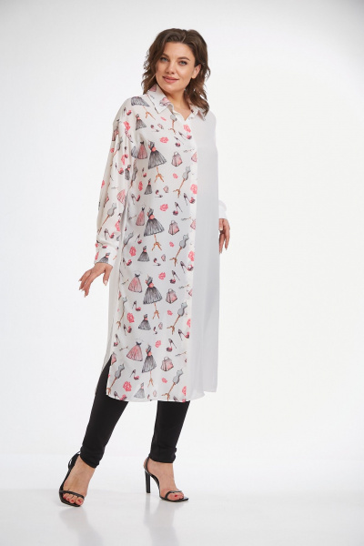 Рубашка Avenue 0315-4 молочный+дизайн - фото 1