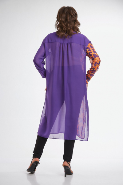 Рубашка Avenue 0315-5 фиолетовый+дизайн - фото 4