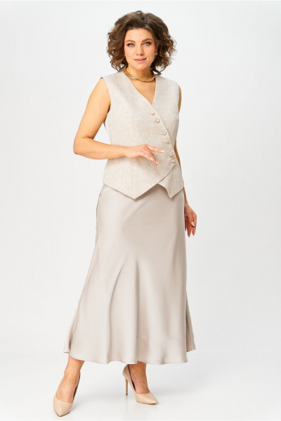 Жилет, юбка Bonna Image 961/2 бежевый - фото 12
