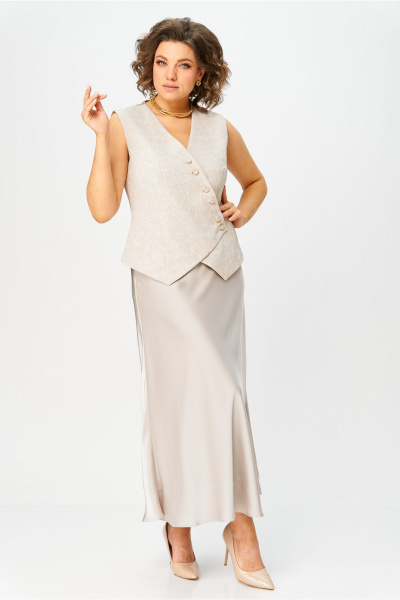 Жилет, юбка Bonna Image 961/2 бежевый - фото 9