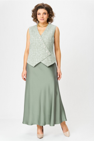 Жилет, юбка Bonna Image 961/3 зеленый - фото 12