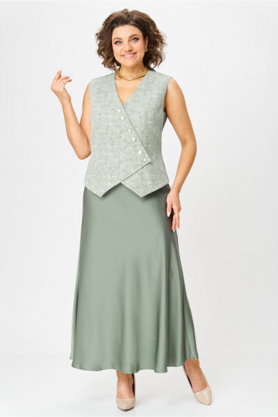 Жилет, юбка Bonna Image 961/3 зеленый - фото 10