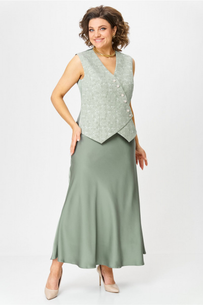 Жилет, юбка Bonna Image 961/3 зеленый - фото 9