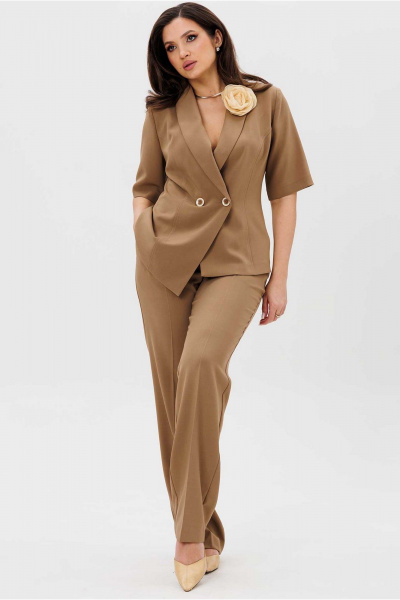 Брюки, жакет Mislana 1189 карамель - фото 8