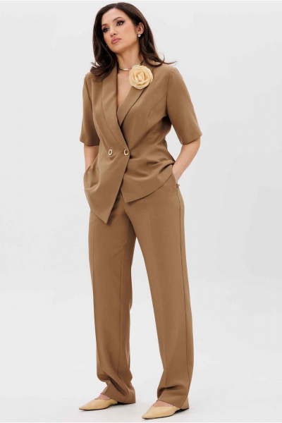 Брюки, жакет Mislana 1189 карамель - фото 7