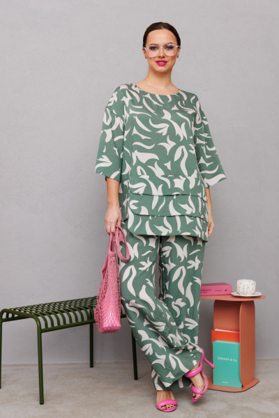 Блуза, брюки Mubliz 245 зеленый - фото 22