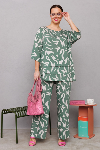 Блуза, брюки Mubliz 245 зеленый - фото 21