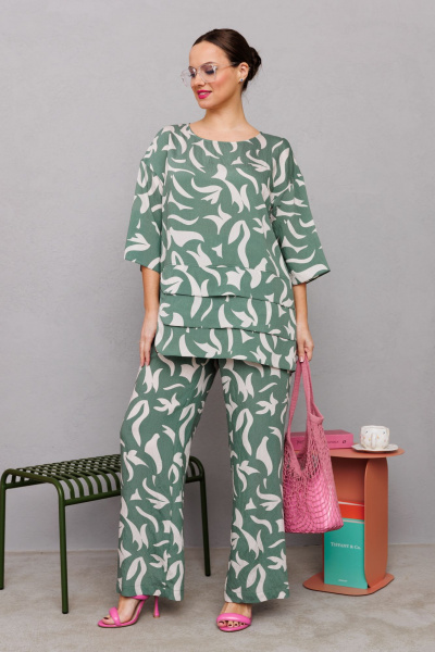 Блуза, брюки Mubliz 245 зеленый - фото 19