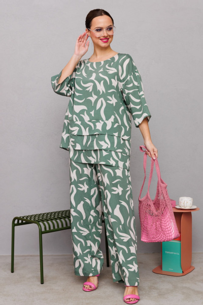 Блуза, брюки Mubliz 245 зеленый - фото 18