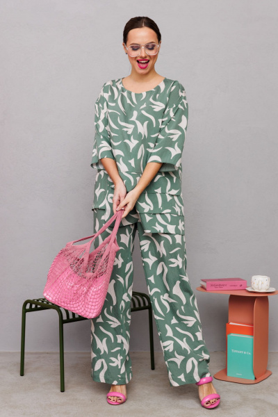 Блуза, брюки Mubliz 245 зеленый - фото 14