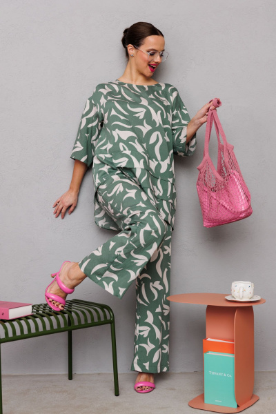 Блуза, брюки Mubliz 245 зеленый - фото 9