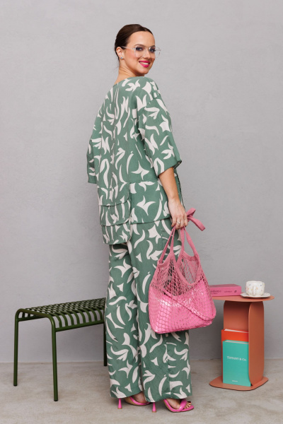 Блуза, брюки Mubliz 245 зеленый - фото 7