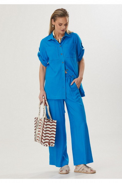 Блуза, брюки Твой имидж 2124 бирюзовый - фото 3