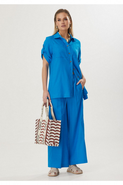 Блуза, брюки Твой имидж 2124 бирюзовый - фото 2