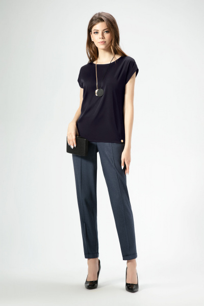 Блуза Панда ПА-50040w синий - фото 1