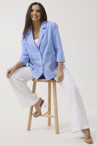 Жакет Ma Сherie 1161 голубой - фото 2