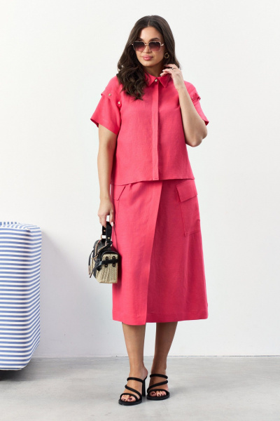 Блуза, юбка Lissana 4916 малиновый - фото 7