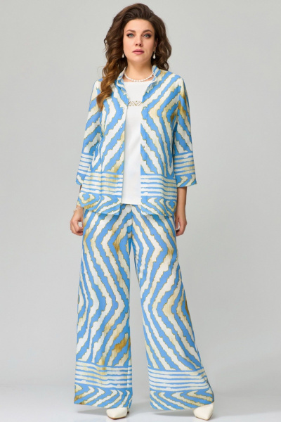 Блуза, брюки, топ Fita 1563 голубой - фото 1