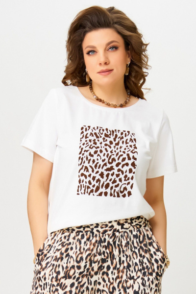 Джемпер Fita 20361 коричнево-молочный - фото 2