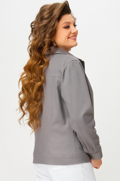 Бомбер Fita 20652 угольно-коричневый - фото 10