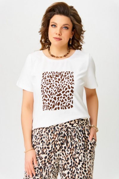 Брюки, джемпер Fita 3041 коричнево-молочный - фото 4