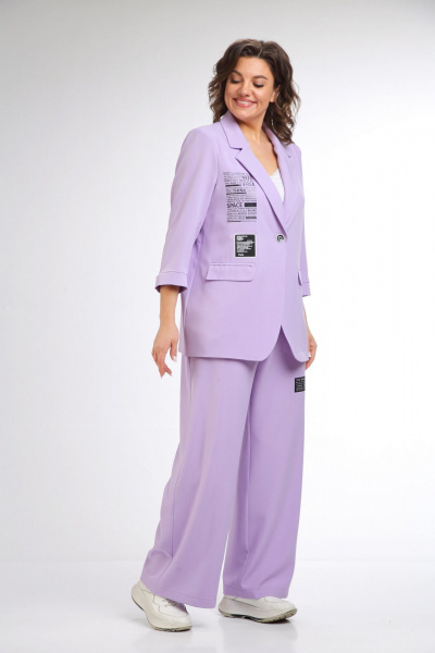Брюки, жакет Rishelie 986 сирень - фото 1