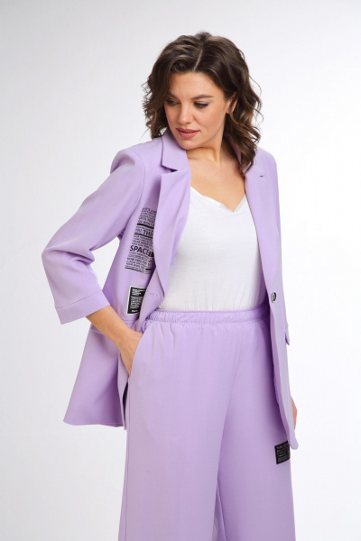 Брюки, жакет Rishelie 986 сирень - фото 3