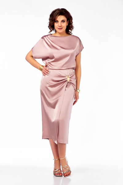 Платье Ольга Стиль С-902 пудра - фото 3