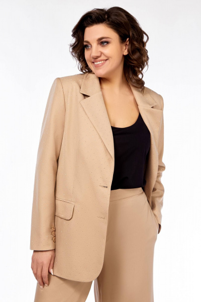 Брюки, жакет Ольга Стиль С-903 бежевый - фото 8