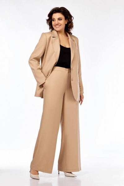 Брюки, жакет Ольга Стиль С-903 бежевый - фото 5