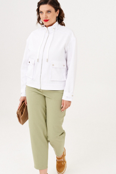 Брюки, куртка Almirastyle 334 хакки-белый - фото 3