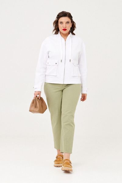 Брюки, куртка Almirastyle 334 хакки-белый - фото 1