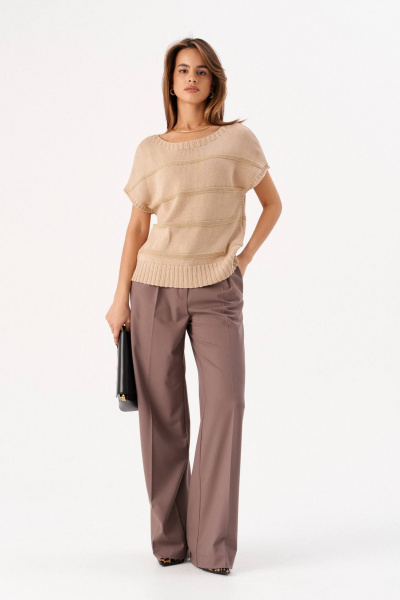 Джемпер Romgil РВ0177-ХМ2 крем-брюле, золото - фото 7