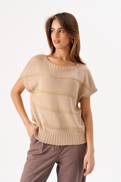 Джемпер Romgil РВ0177-ХМ2 крем-брюле, золото - фото 6