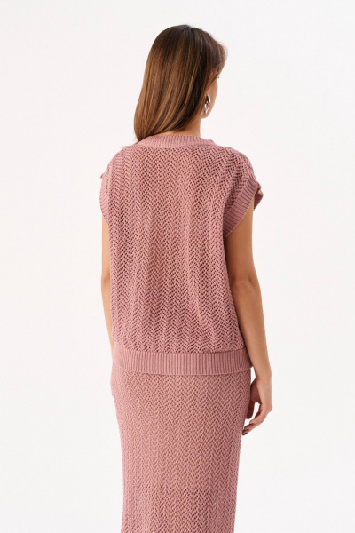 Топ, юбка Romgil РВ0214-ХЛ4 ягодный крем - фото 2