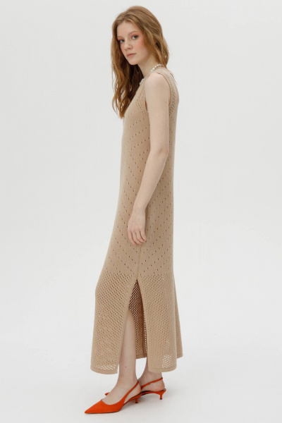 Платье Romgil РВ0216-ХЛ4 песочный - фото 6