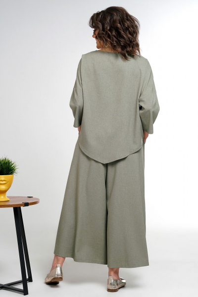 Блуза, кюлоты Alani Collection 2311 олива - фото 5