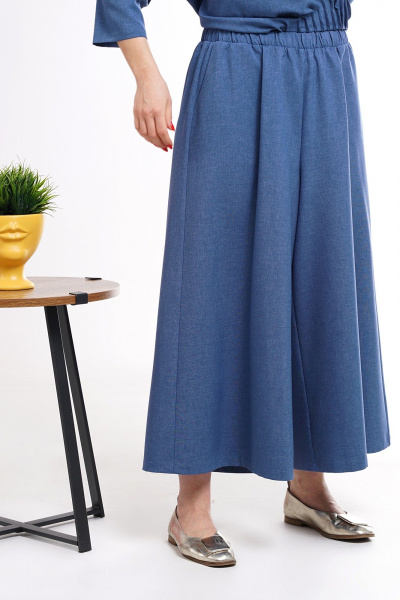 Блуза, кюлоты Alani Collection 2311 синий - фото 10