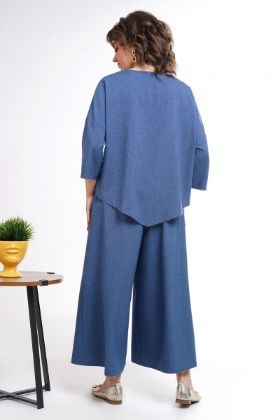 Блуза, кюлоты Alani Collection 2311 синий - фото 6